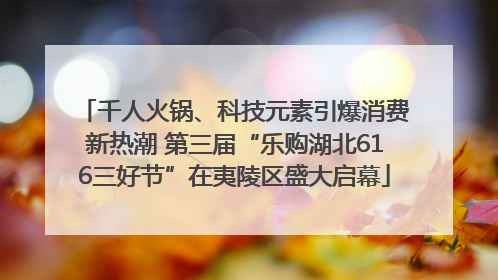 千人火锅、科技元素引爆消费新热潮 第三届“乐购湖北616三好节”在夷陵区盛大启幕