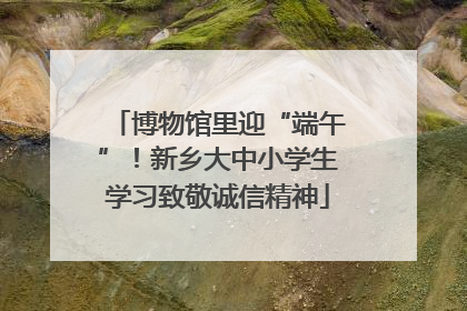 博物馆里迎“端午”！新乡大中小学生学习致敬诚信精神