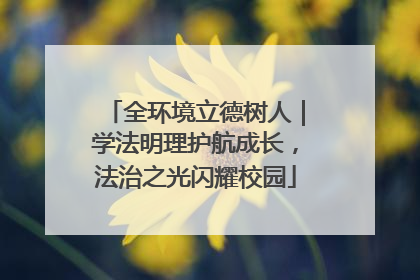 全环境立德树人｜学法明理护航成长，法治之光闪耀校园