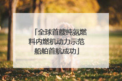 全球首艘纯氨燃料内燃机动力示范船舶首航成功