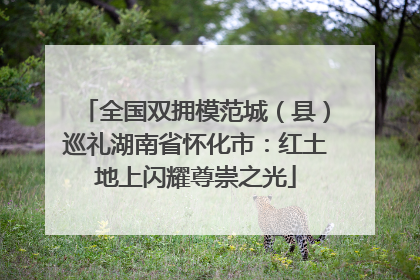 全国双拥模范城（县）巡礼湖南省怀化市：红土地上闪耀尊崇之光