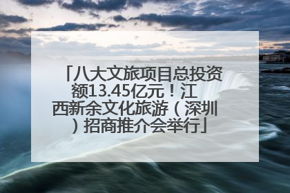 八大文旅项目总投资额13.45亿元！江西新余文化旅游（深圳）招商推介会举行