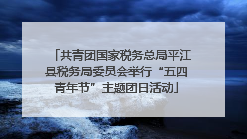 共青团国家税务总局平江县税务局委员会举行“五四青年节”主题团日活动