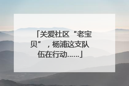 关爱社区“老宝贝”，杨浦这支队伍在行动……