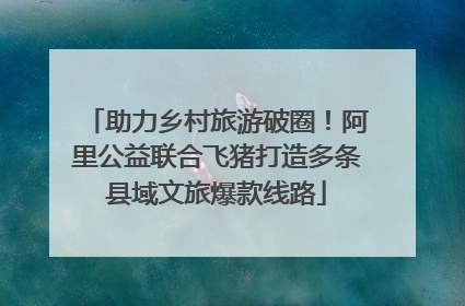 助力乡村旅游破圈！阿里公益联合飞猪打造多条县域文旅爆款线路