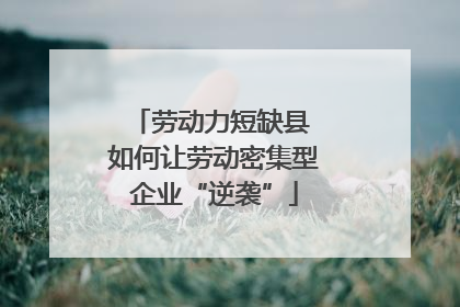 劳动力短缺县 如何让劳动密集型企业“逆袭”