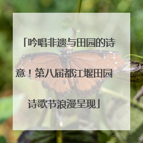 吟唱非遗与田园的诗意！第八届都江堰田园诗歌节浪漫呈现