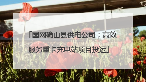 国网确山县供电公司：高效服务重卡充电站项目投运