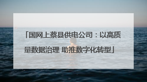 国网上蔡县供电公司：以高质量数据治理 助推数字化转型