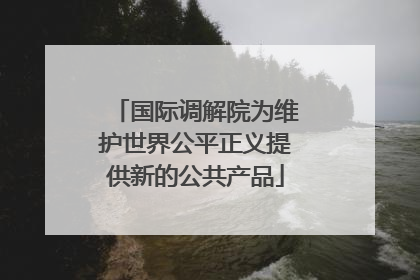国际调解院为维护世界公平正义提供新的公共产品