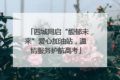 四城同启“馥郁未来”爱心加油站，温情服务护航高考