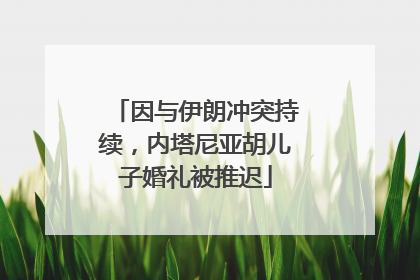 因与伊朗冲突持续，内塔尼亚胡儿子婚礼被推迟