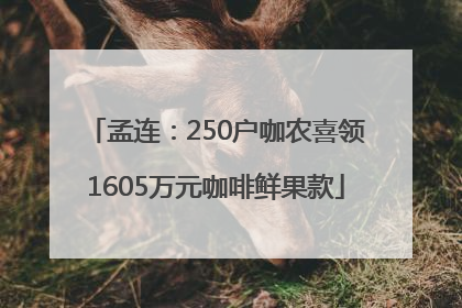 孟连：250户咖农喜领1605万元咖啡鲜果款