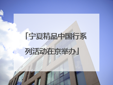 宁夏精品中国行系列活动在京举办