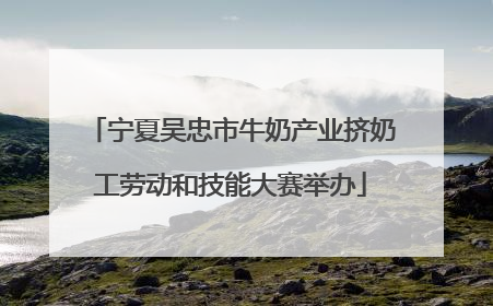 宁夏吴忠市牛奶产业挤奶工劳动和技能大赛举办