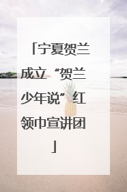 宁夏贺兰成立“贺兰少年说”红领巾宣讲团