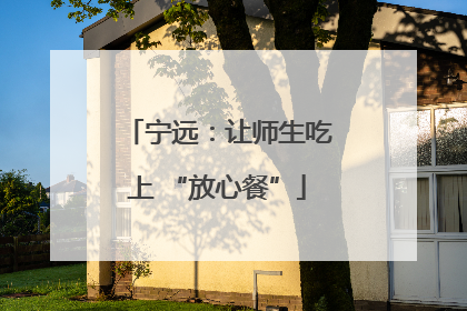 宁远：让师生吃上 “放心餐”