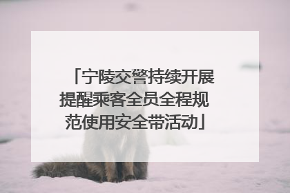 宁陵交警持续开展提醒乘客全员全程规范使用安全带活动