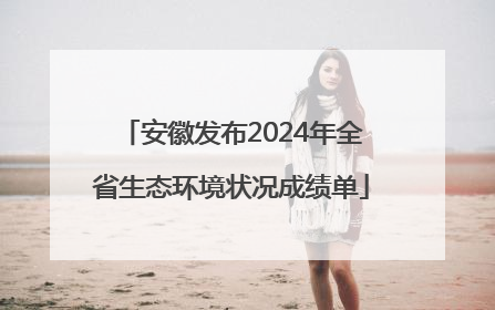 安徽发布2024年全省生态环境状况成绩单