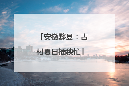 安徽黟县：古村夏日插秧忙