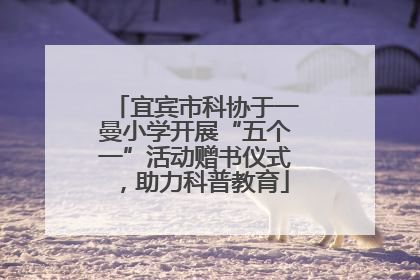 宜宾市科协于一曼小学开展“五个一”活动赠书仪式，助力科普教育