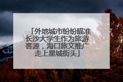外地城市纷纷瞄准长沙大学生作为旅游客源，海口旅文推广走上星城街头