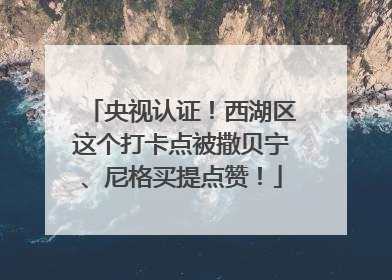 央视认证！西湖区这个打卡点被撒贝宁、尼格买提点赞！