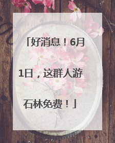好消息！6月1日，这群人游石林免费！