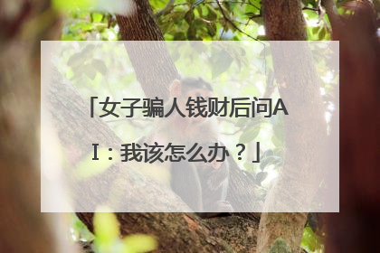 女子骗人钱财后问AI：我该怎么办？