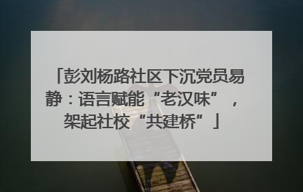 彭刘杨路社区下沉党员易静：语言赋能“老汉味”，架起社校“共建桥”