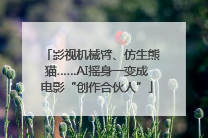 影视机械臂、仿生熊猫……AI摇身一变成电影“创作合伙人”