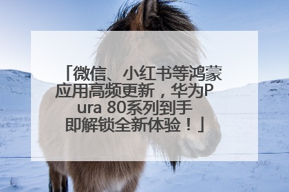 微信、小红书等鸿蒙应用高频更新，华为Pura 80系列到手即解锁全新体验！
