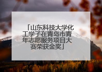 山东科技大学化工学子在青岛市青年志愿服务项目大赛荣获金奖