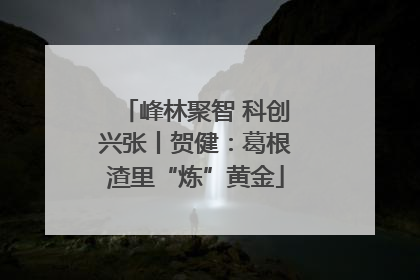 峰林聚智 科创兴张丨贺健：葛根渣里“炼”黄金