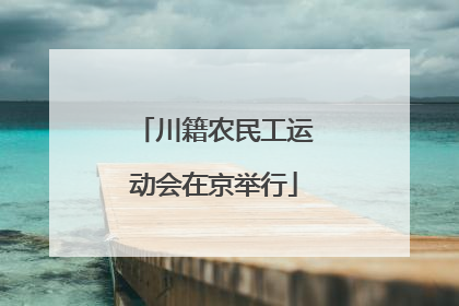 川籍农民工运动会在京举行