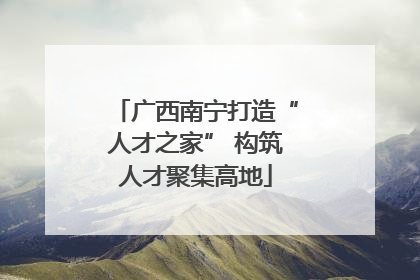 广西南宁打造“人才之家” 构筑人才聚集高地