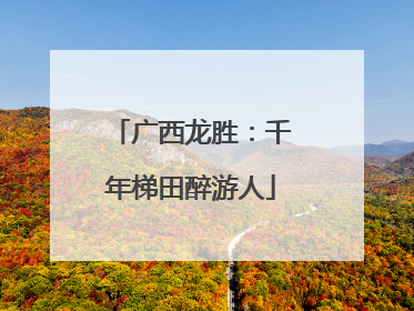 广西龙胜：千年梯田醉游人