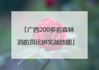 广西200多名森林消防员比拼实战技能