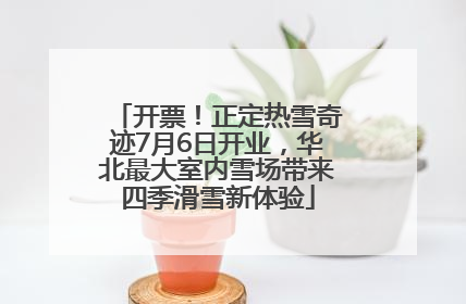 开票！正定热雪奇迹7月6日开业，华北最大室内雪场带来四季滑雪新体验
