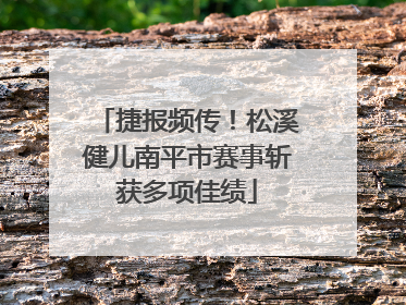 捷报频传！松溪健儿南平市赛事斩获多项佳绩