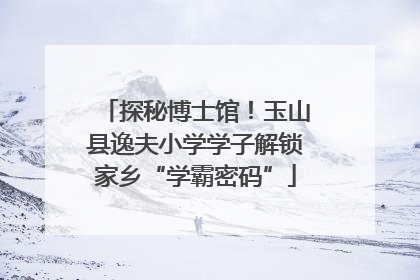 探秘博士馆！玉山县逸夫小学学子解锁家乡“学霸密码”