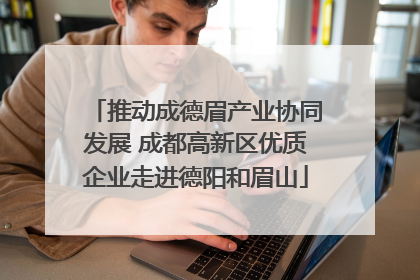 推动成德眉产业协同发展 成都高新区优质企业走进德阳和眉山