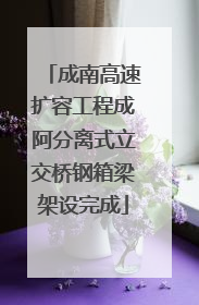 成南高速扩容工程成阿分离式立交桥钢箱梁架设完成