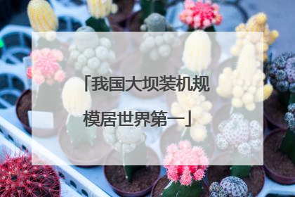我国大坝装机规模居世界第一