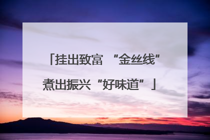 挂出致富 “金丝线” 煮出振兴“好味道”