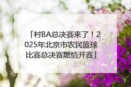 村BA总决赛来了！2025年北京市农民篮球比赛总决赛燃情开赛