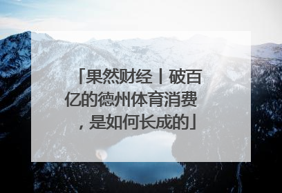 果然财经丨破百亿的德州体育消费，是如何长成的