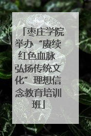 枣庄学院举办“赓续红色血脉 弘扬传统文化”理想信念教育培训班