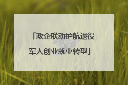 政企联动护航退役军人创业就业转型