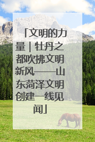 文明的力量｜牡丹之都吹拂文明新风——山东菏泽文明创建一线见闻
